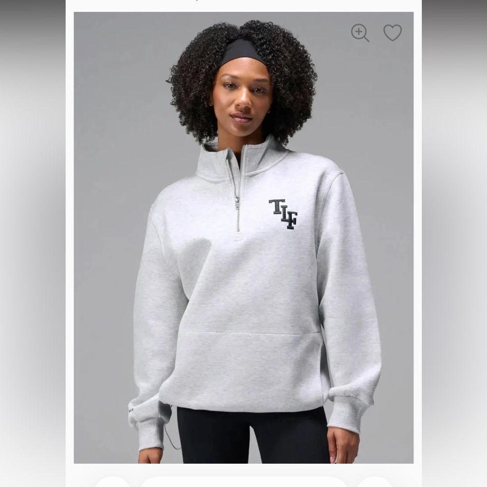 TIFF Women's Gray Half-Zip Sweatshirt